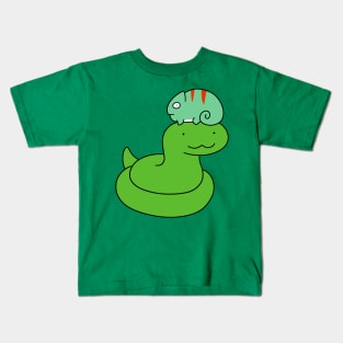 Snake and Little Chameleon Kids T-Shirt